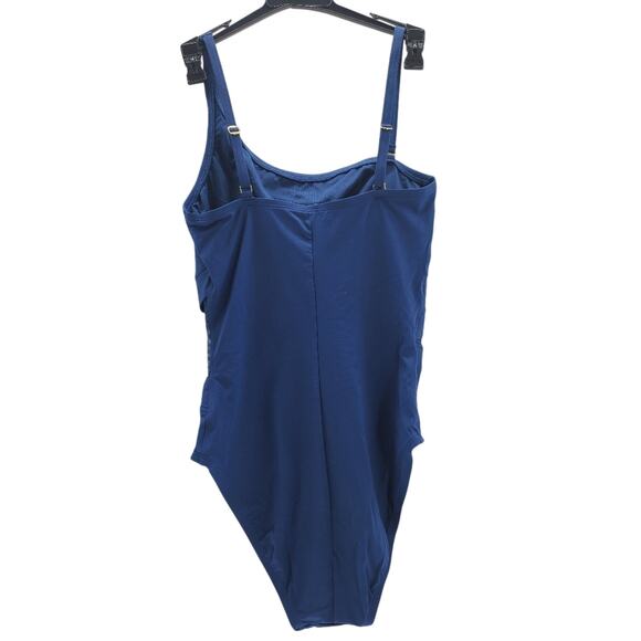 Blue ROD BE AT TIE NAVY MESH SWIMSUIT, SIZE 4 - Picture 4 of 8